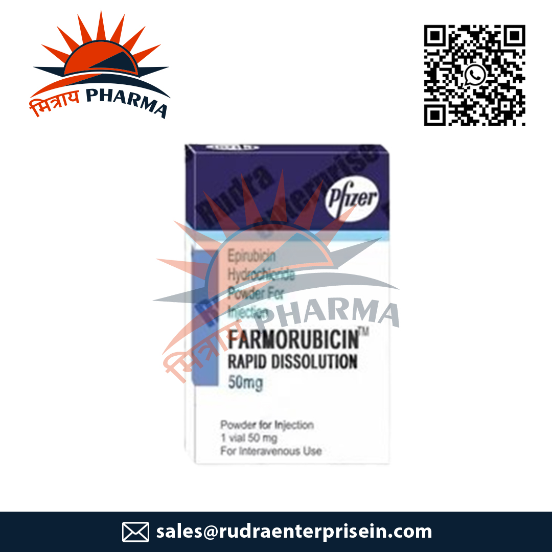 Epirubicin Hcl Powder Farmorubicin 50 mg /10 Mg Injection For Breast, Gastric Cancer